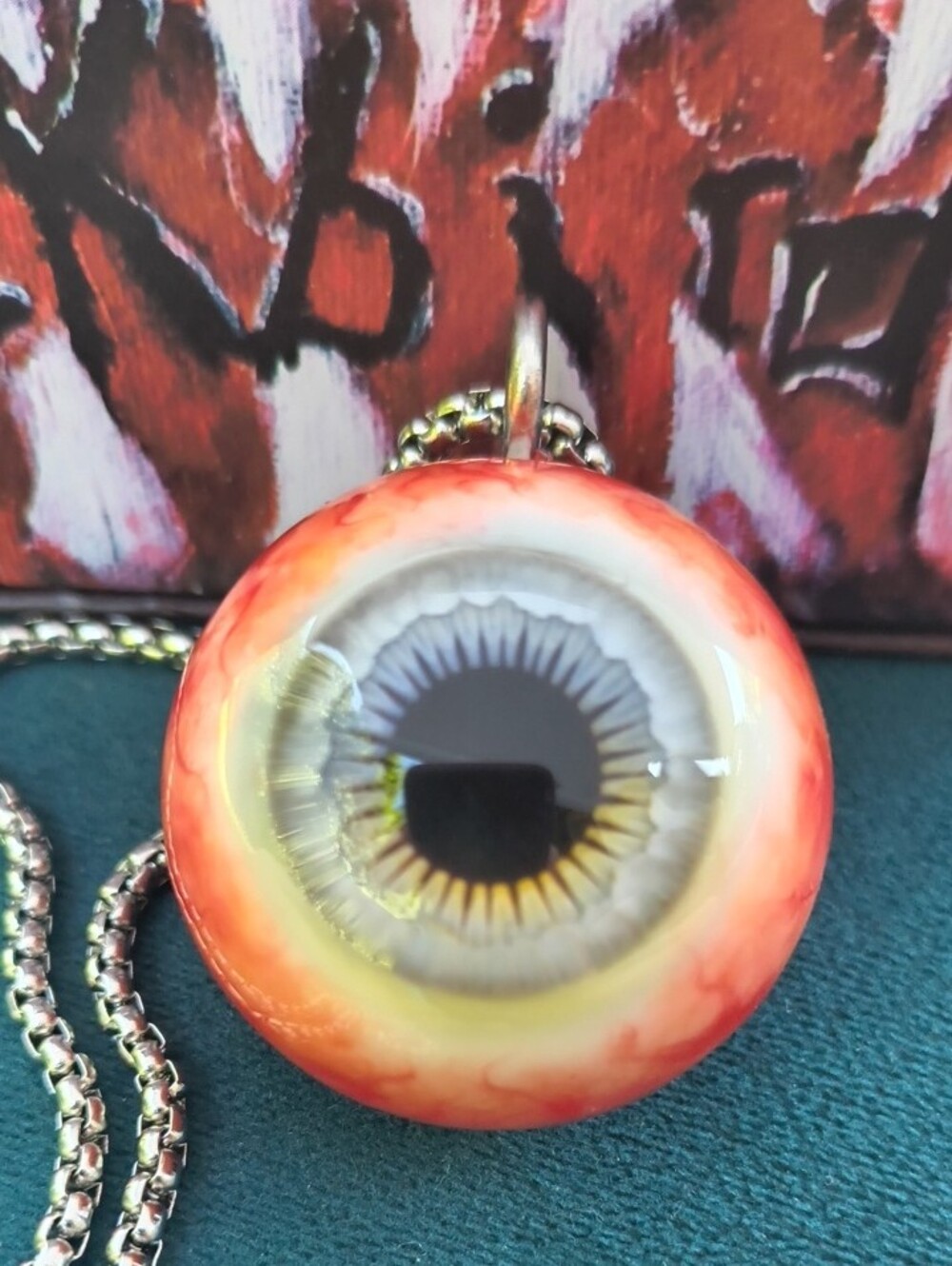LKBIRD PHANTOM SUN REALISTIC Eyeball Necklace. 👁️ CREEPY 👁️ HORROR 👁️ - Picture 6 of 14